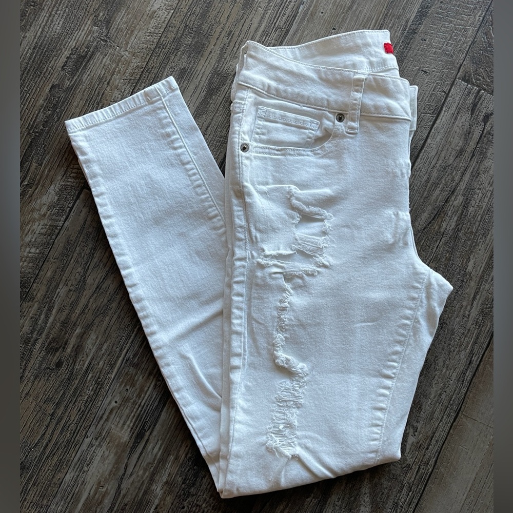 Women's Guess Giovanna white Ripped Jeans,